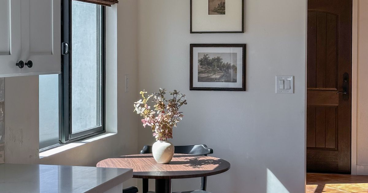 San Diego home interior featuring a dining area with natural light, representing the home buying process with VA, conventional, and FHA financing options